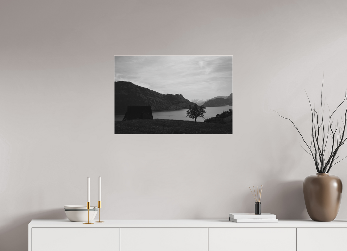 75 x 50 cm, Pixelpoetry Prenium Acryl 4 mm Lakeside Solitude – Fine Art Print