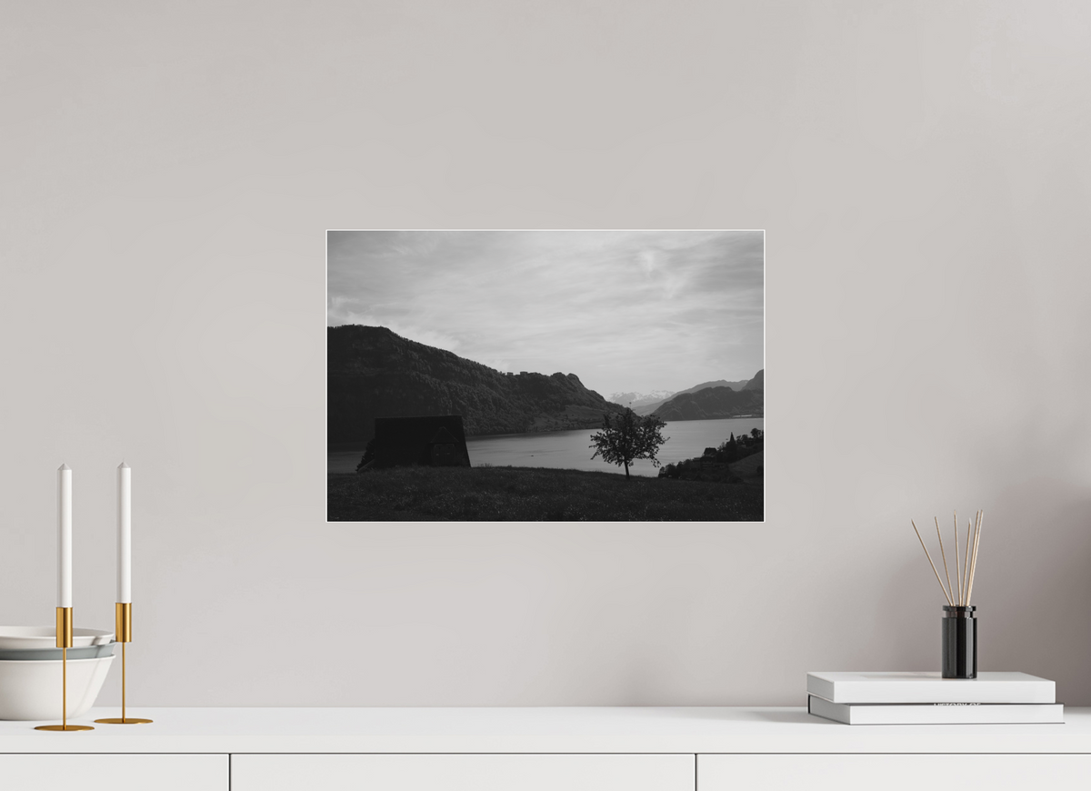 45 x 30 cm, Pixelpoetry Prenium Acryl 4 mm Lakeside Solitude – Fine Art Print