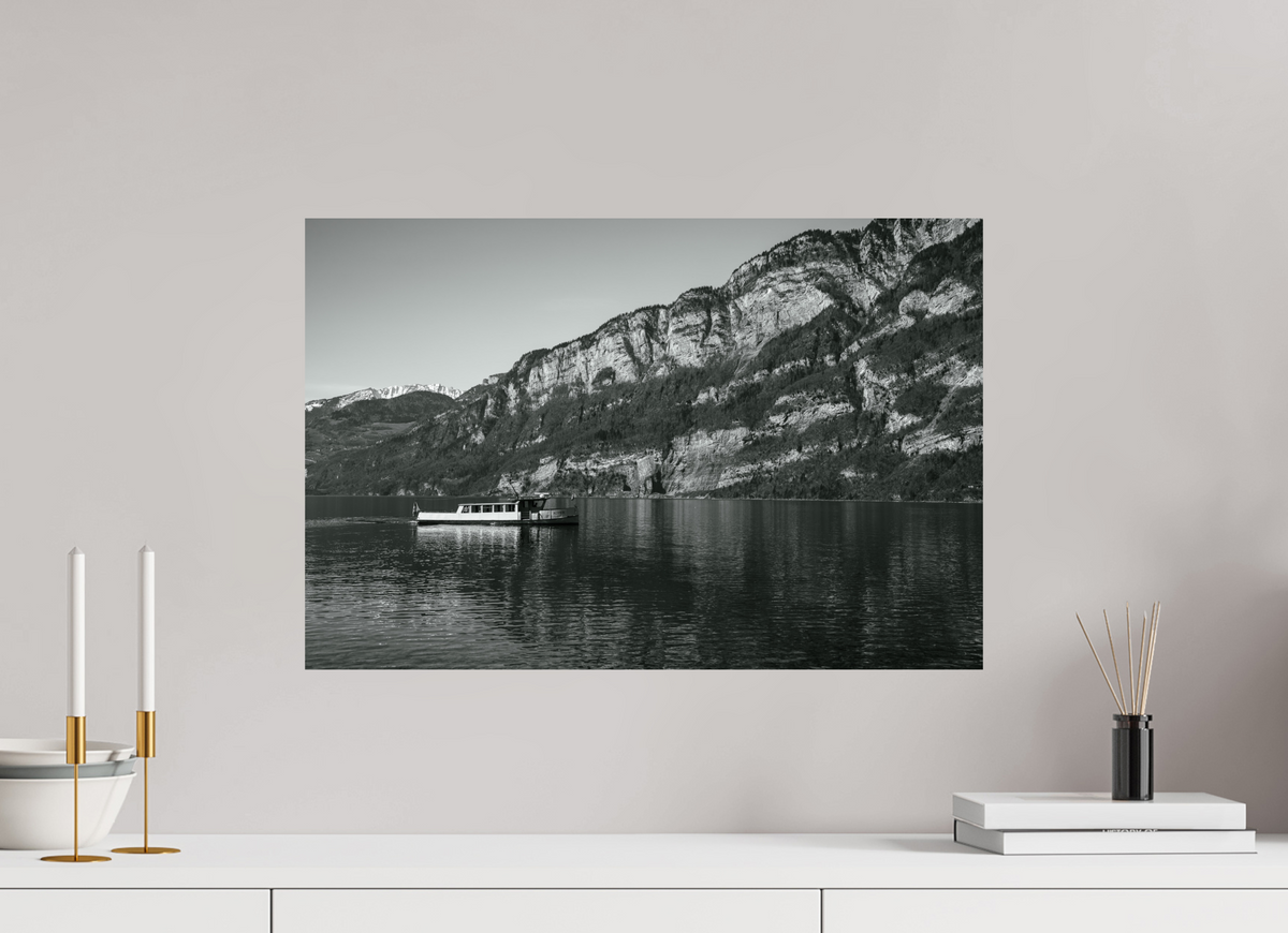 60 x 40 cm, Fine Art Print Boat Beneath the Cliffs – Fine Art Print