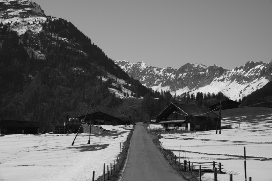 Main image Alpine Village in Winter – Fine Art Print