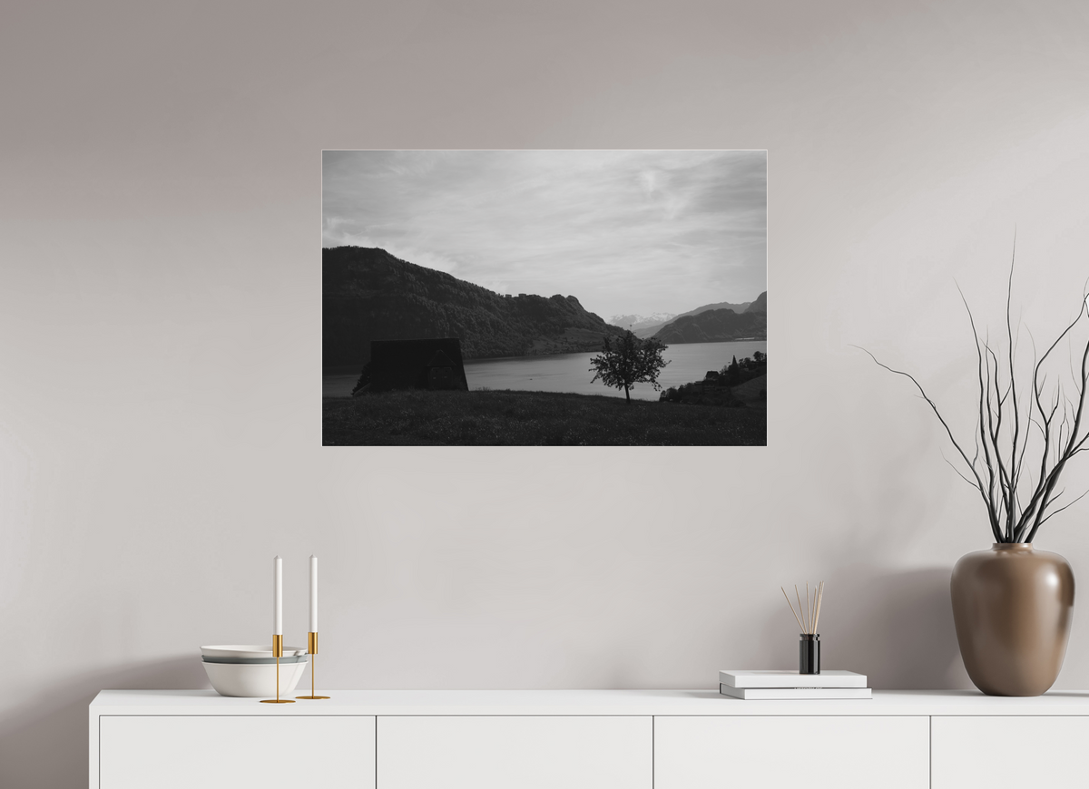 90 x 60 cm, Pixelpoetry Prenium Acryl 4 mm Lakeside Solitude – Fine Art Print