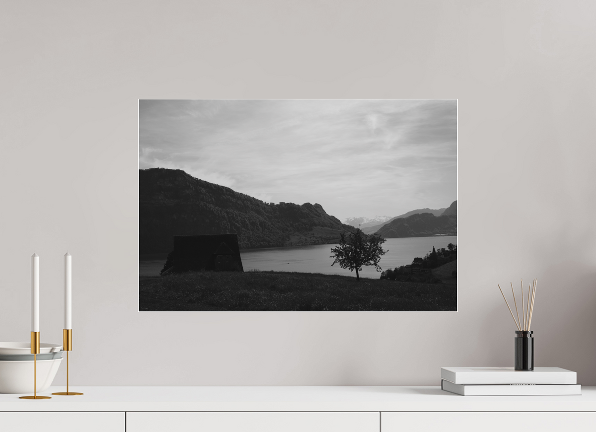 60 x 40 cm, Pixelpoetry Prenium Acryl 4 mm Lakeside Solitude – Fine Art Print