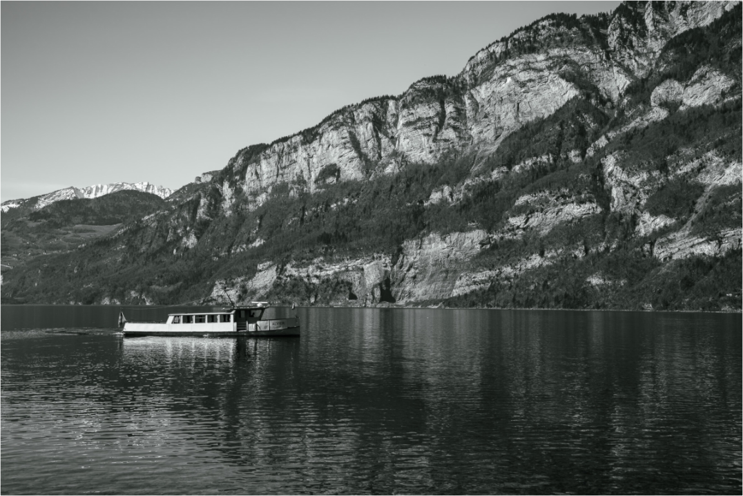 Main image Boat Beneath the Cliffs – Fine Art Print