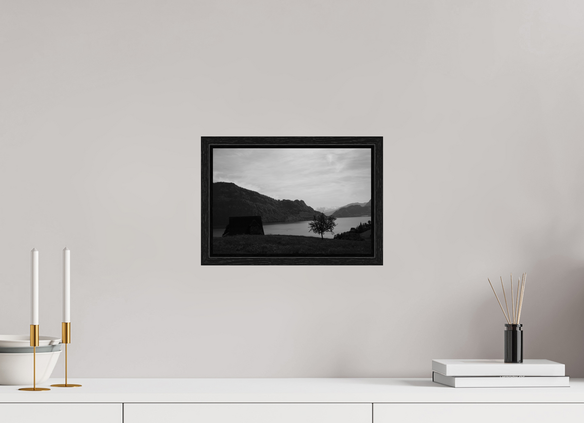 30 x 20 cm, Floater Frame Lakeside Solitude – Fine Art Print