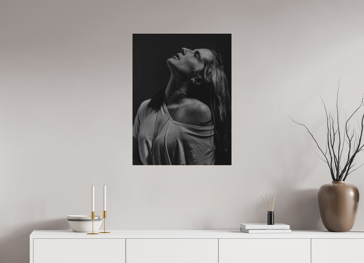 60 x 80 cm, Pixelpoetry Prenium Acryl 4 mm Portrait in Shadow III – Fine Art Print