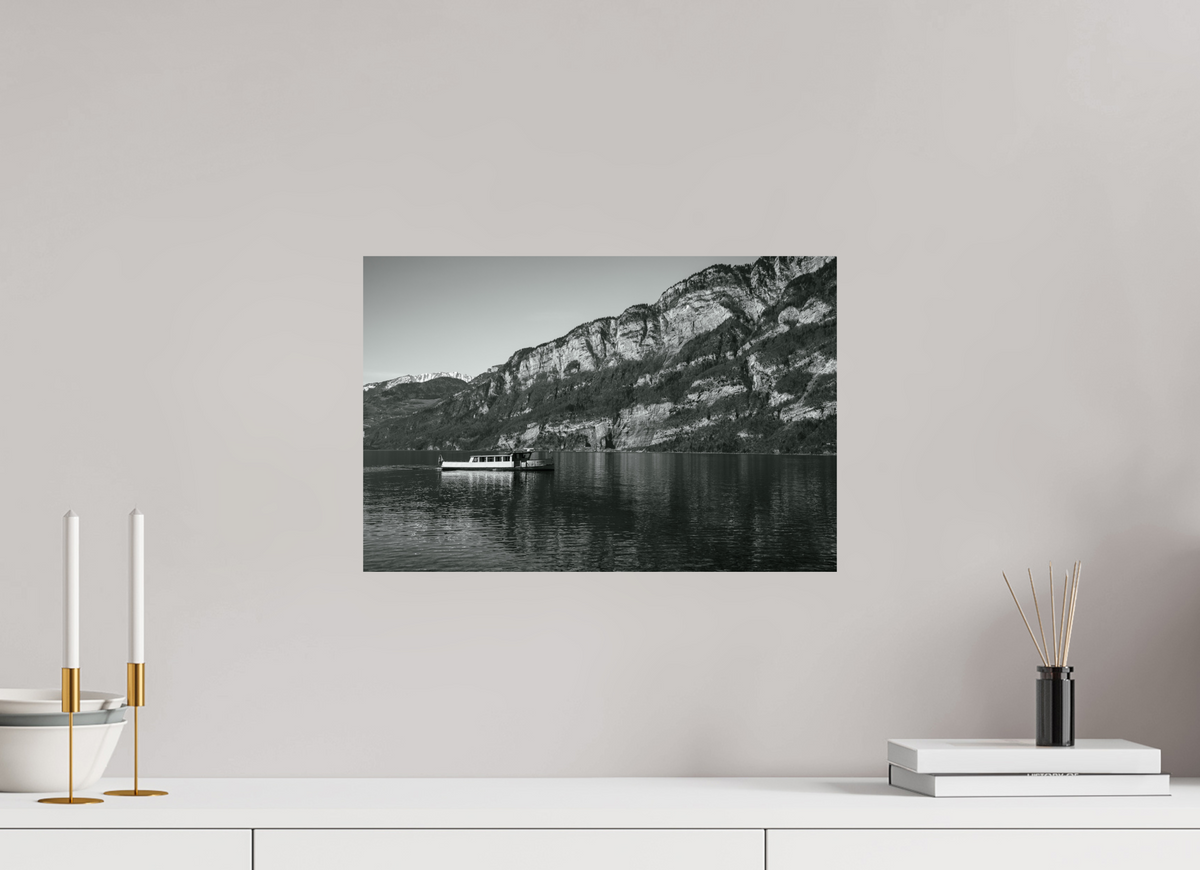 45 x 30 cm, Fine Art Print Boat Beneath the Cliffs – Fine Art Print