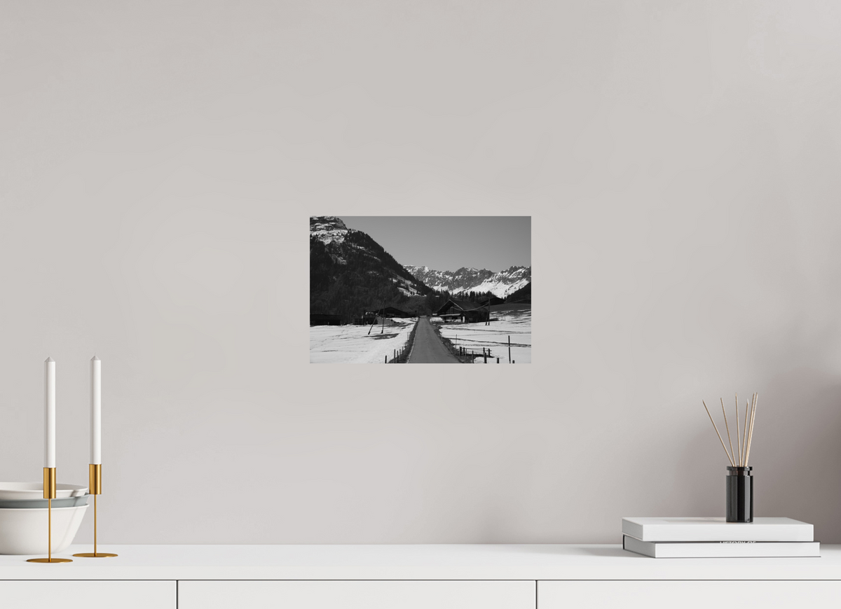 30 x 20 cm, Fine Art Print Alpine Village in Winter – Fine Art Print