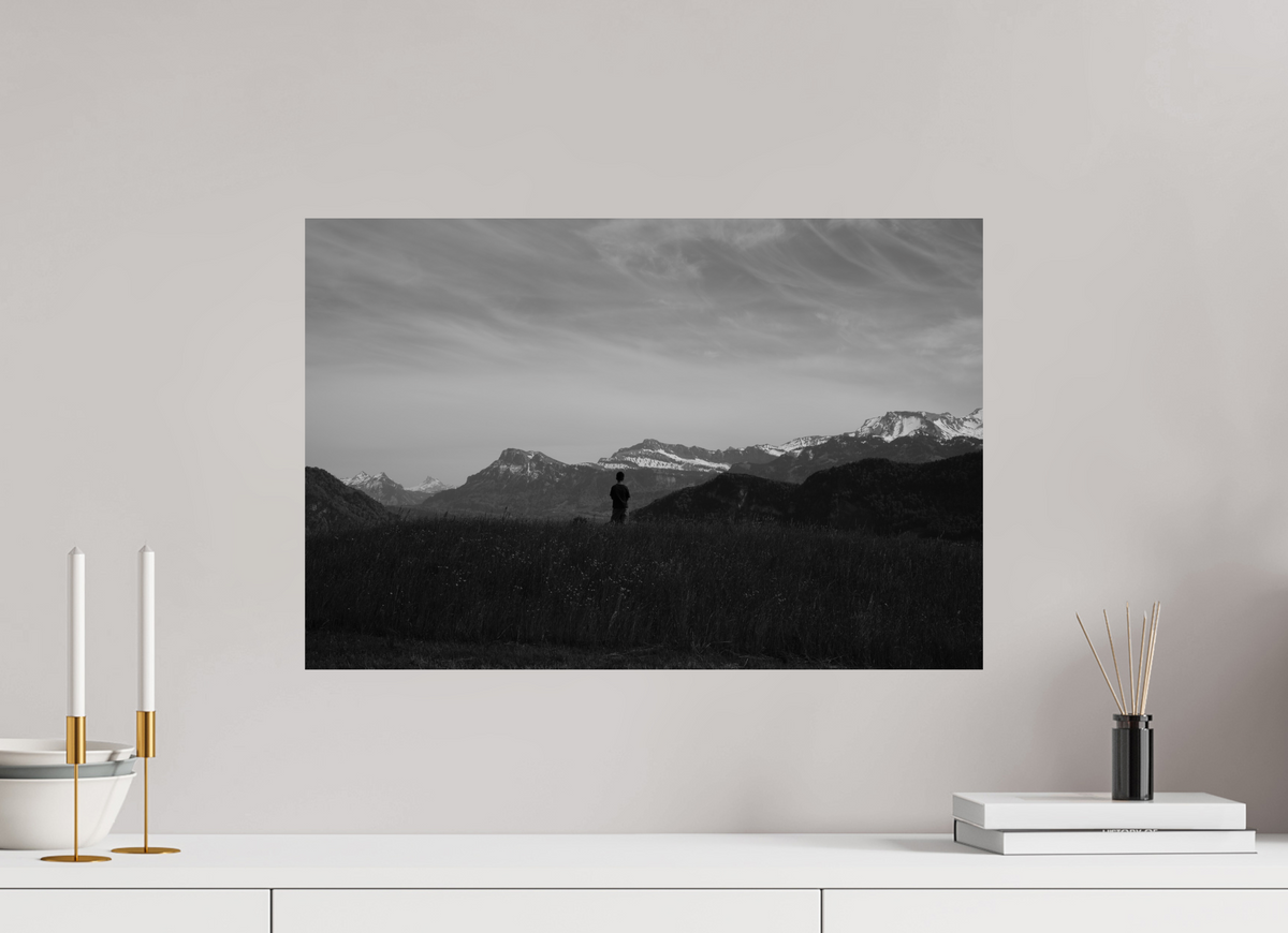 60 x 40 cm, Fine Art Print Alpine Silhouette at Dusk – Fine Art Print